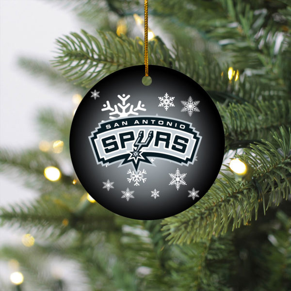 San Antonio Spurs Merry Christmas Circle Ornament