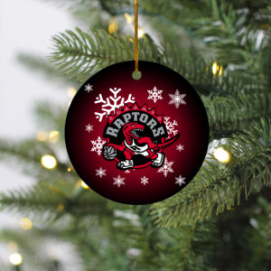 Toronto Raptors Merry Christmas Circle Ornament
