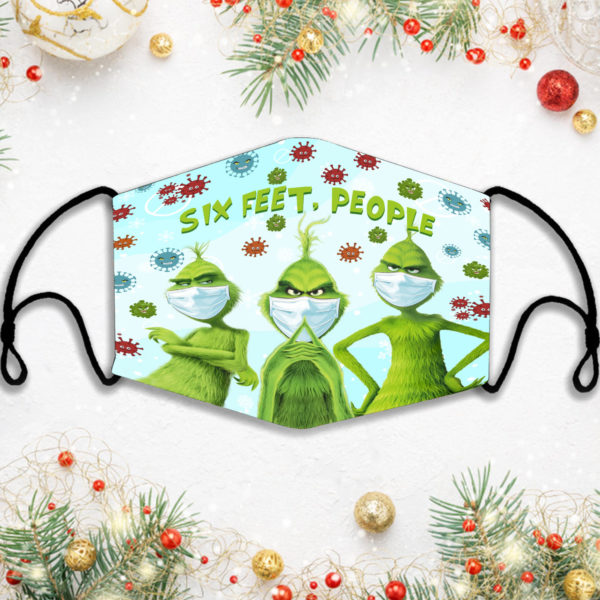 Six Feet People Grinch Face Mask