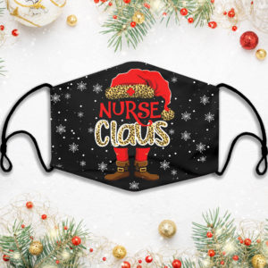Nurse Claus Leopard Christmas Face Mask