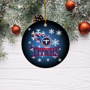 Tennessee Titans Merry Christmas Circle Ornament