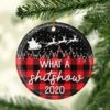 We Survived 2020 6 Feet Apart Social Distancing Christmas Decorative Ornament