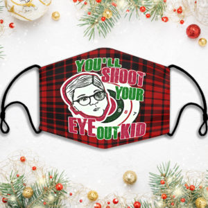 I Just Like To Smile You’ll Shoot Your Eye Out Kid Elf Xmas Face Mask