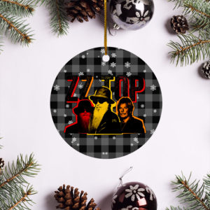ZZ Top Merry Christmas Circle Ornament