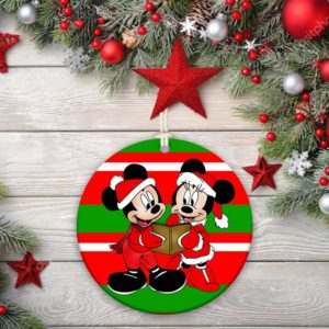 Disney Minnie Mickey Mouse Christmas Decorative Ornament