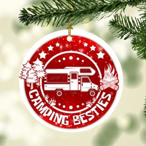 Camping Bestie Christmas Decorative Ornament