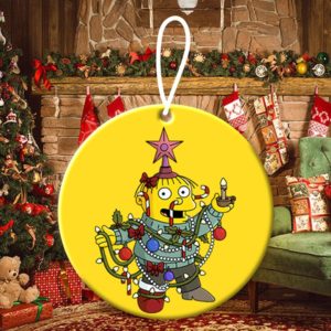 Homer Simpson Abraham Simpson Christmas Ornaments Funny Holiday Gift