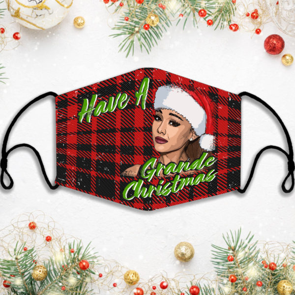 Have A Grande Christmas Plaid Face Mask