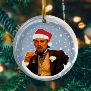 Leo Laughing Meme Funny Christmas Decorative Ornament