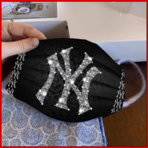 New York Yankees glitter diamond cloth face mask reusable