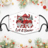 Gnome Let It Snow Christmas Elf Face Mask