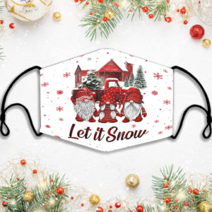Gnome Let It Snow Christmas Elf Face Mask