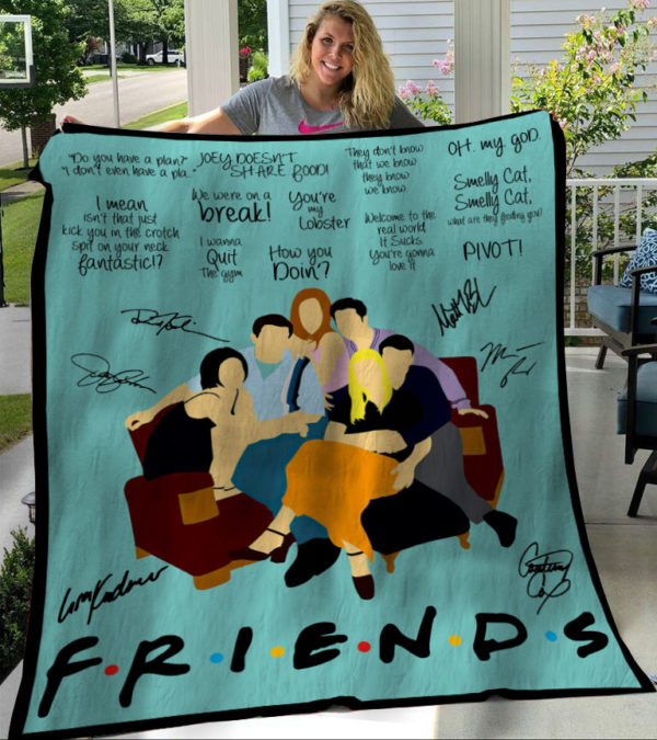 Friends Tv Show American Sitcom Quotes Fleece Blanket, Sherpa Blanket