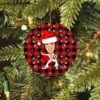 Eddie Van Halen Merry Christmas Circle Ornament