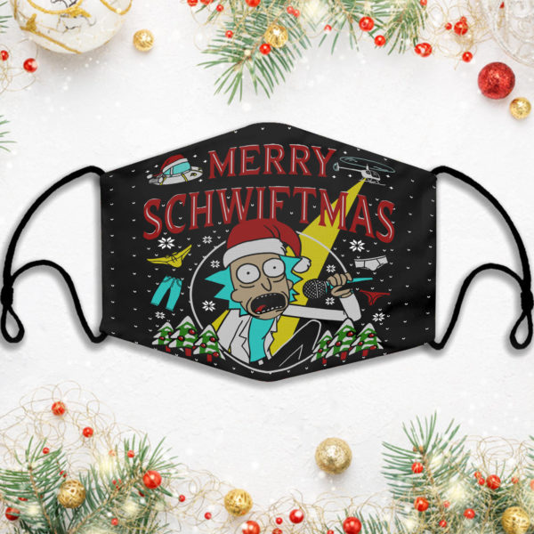 Rick And Morty Merry Schwiftmas Face Mask