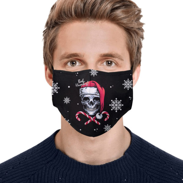 Skull Bah Humbug Funny Santa Christmas Face Mask