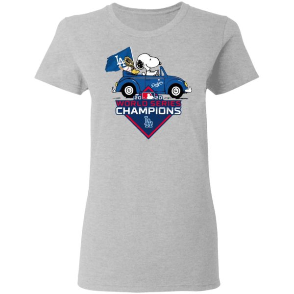 Snoopy And Woodstock Los Angeles Dodgers 2020 World Series Champions Shirt