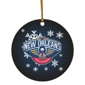 New Orleans Pelicans Merry Christmas Circle Ornament