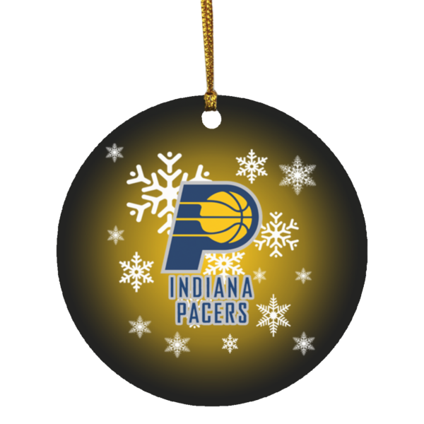 Indiana Pacers Merry Christmas Circle Ornament