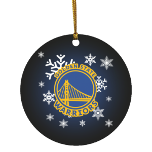 Golden State Warriors Merry Christmas Circle Ornament