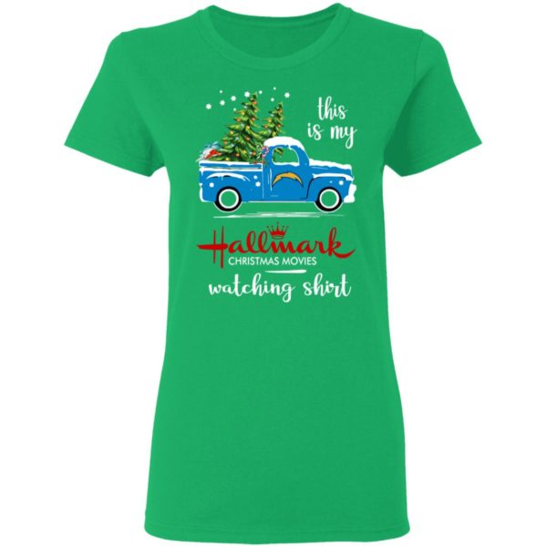 Los Angeles Chargers This Is My Hallmark Christmas Movies Watching Shirt
