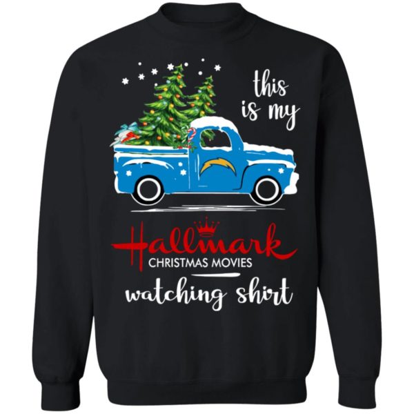 Los Angeles Chargers This Is My Hallmark Christmas Movies Watching Shirt