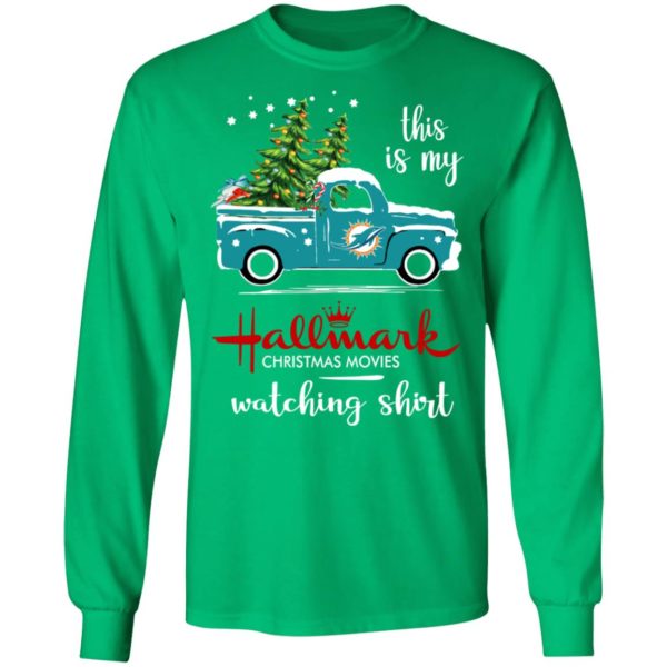 Miami Dolphins This Is My Hallmark Christmas Movies Watching Shirt