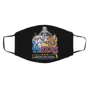 Los Angeles Dodgers And Lakers All Team 2020 NBA Finals Champions face mask