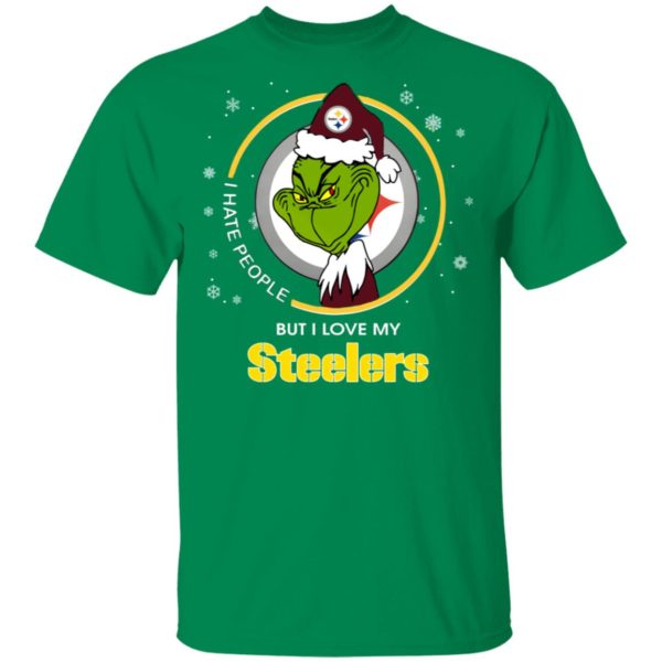 I Hate People But I Love My Pittsburgh Steelers Grinch Shirt