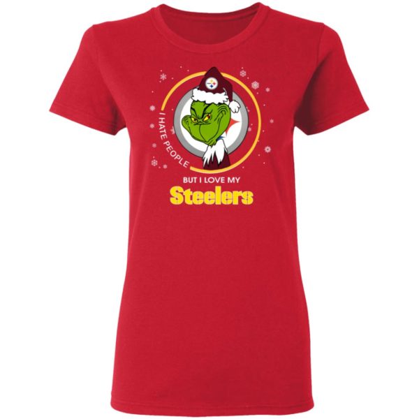 I Hate People But I Love My Pittsburgh Steelers Grinch Shirt