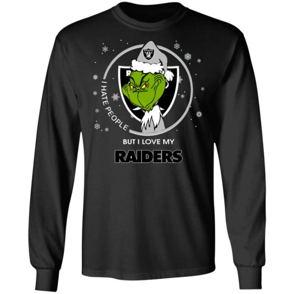 I Hate People But I Love My Oakland Raiders Grinch Shirt