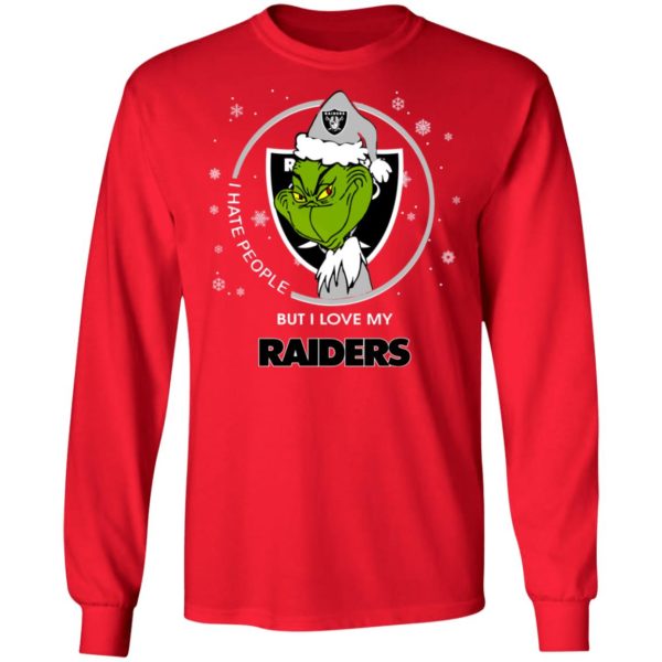 I Hate People But I Love My Oakland Raiders Grinch Shirt