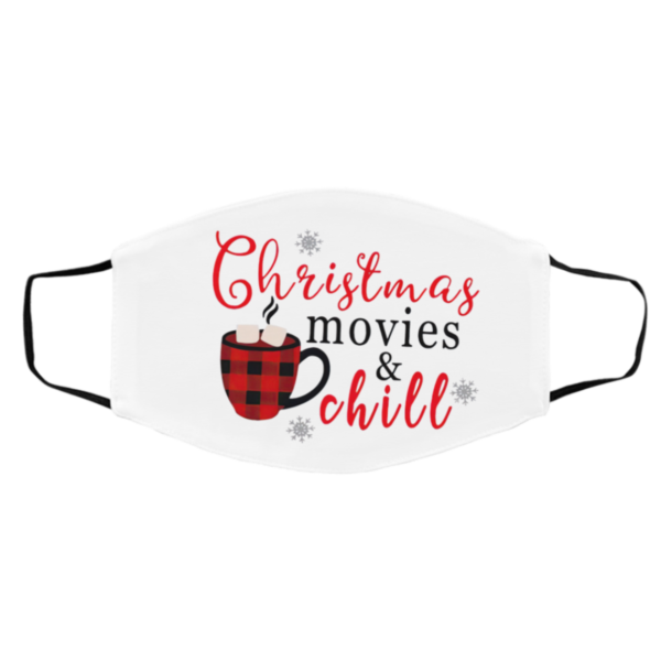 Teacup Christmas Movies And Chill face mask