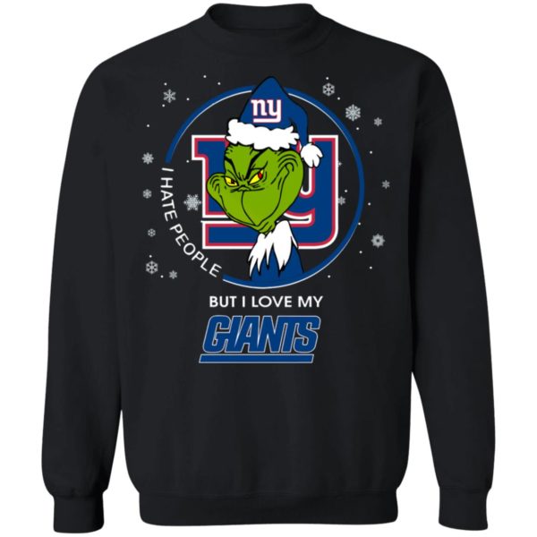 I Hate People But I Love My New York Giants Grinch Shirt