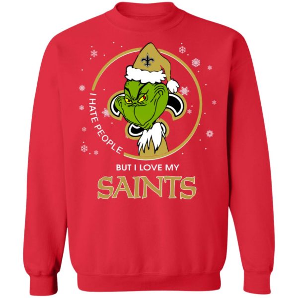 I Hate People But I Love My New Orleans Saints Grinch Shirt