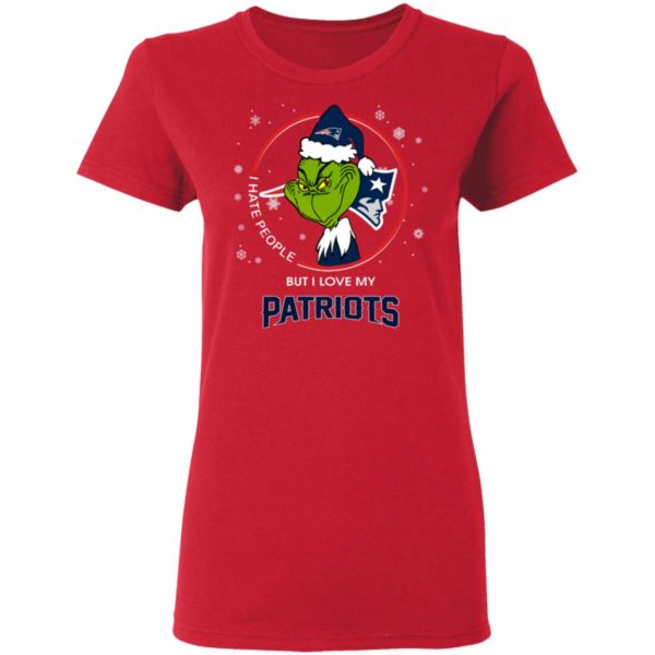 I Hate People But I Love My New England Patriots Grinch Shirt