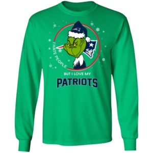 I Hate People But I Love My New England Patriots Grinch Shirt