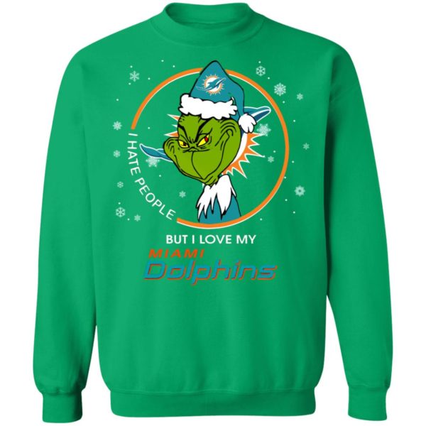 I Hate People But I Love My Miami Dolphins Grinch Shirt