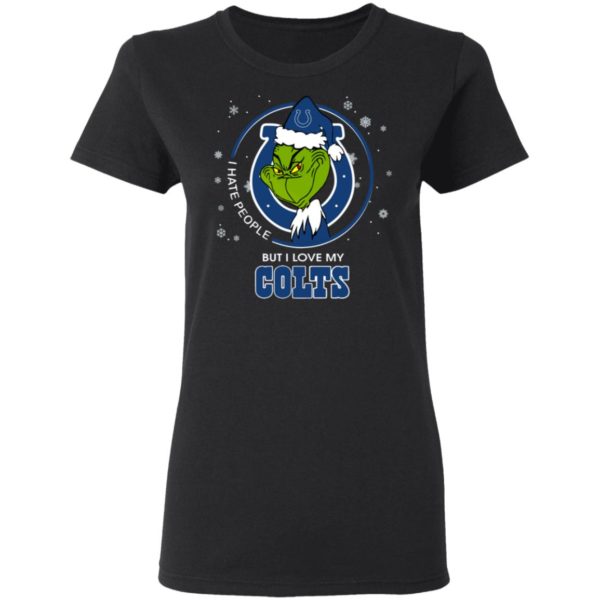 I Hate People But I Love My Indianapolis Colts Grinch Shirt