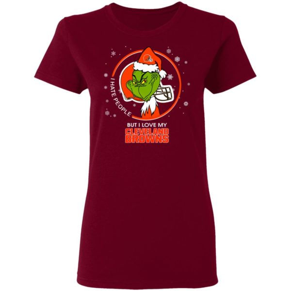 I Hate People But I Love My Cleveland Browns Grinch Shirt