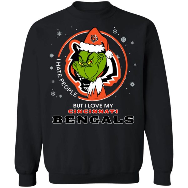 I Hate People But I Love My Cincinnati Bengals Grinch Shirt