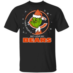 I Hate People But I Love My Chicago Bears Grinch Shirt