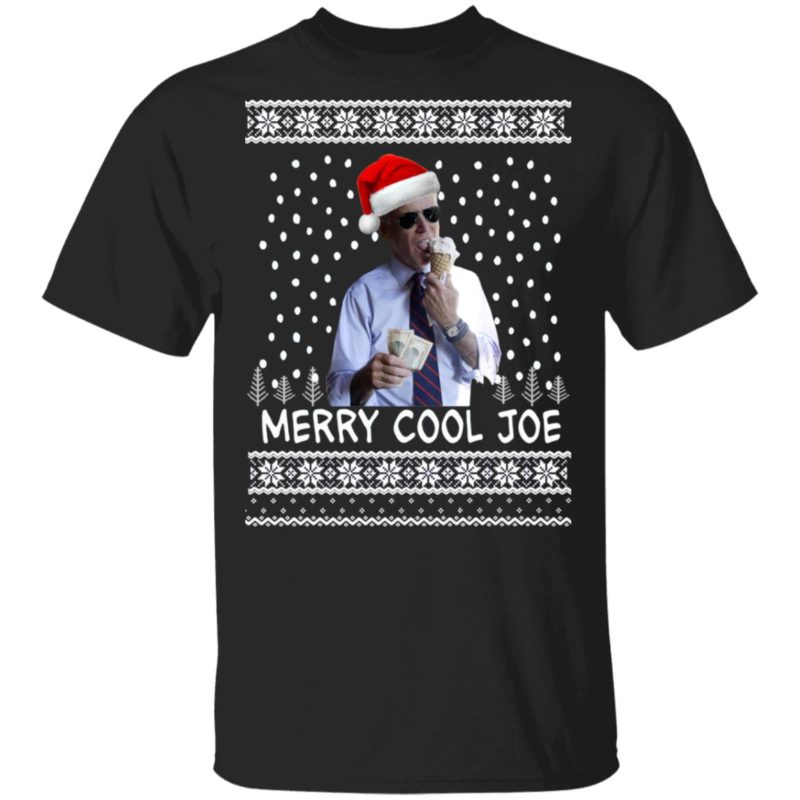 President 2020 Joe Biden Eating an Ice Cream Merry Cool Joe Ugly Christmas Sweater