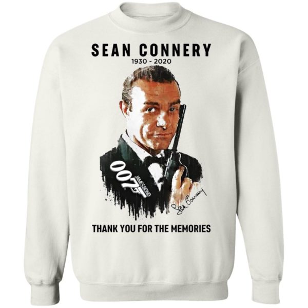 Sean Connery 007 1930 2020 Signature Thank You For The Memories shirt