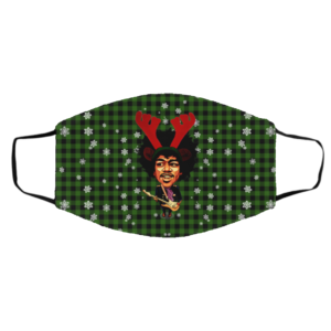 Jimi Hendrix Merry Christmas Face Mask