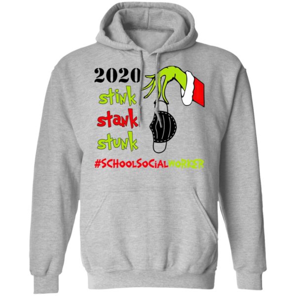 Grinch 2020 Stink Stank Stunk Christmas School Social Worker T-Shirt