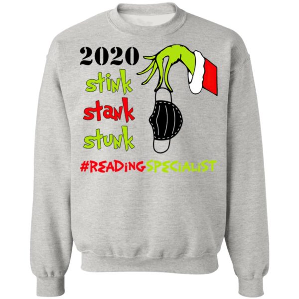 Grinch 2020 Stink Stank Stunk Christmas Reading Specialist T-Shirt