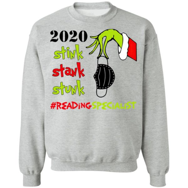Grinch 2020 Stink Stank Stunk Christmas Reading Specialist T-Shirt