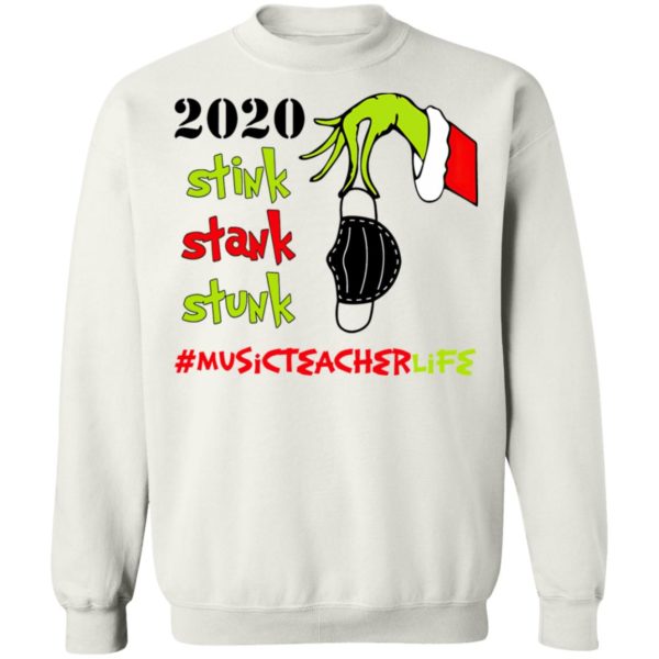 Grinch 2020 Stink Stank Stunk Christmas Music Teacher Life T-Shirt