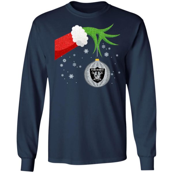 The Grinch Christmas Ornament Oakland Raiders Shirt